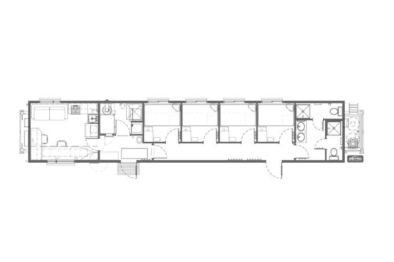 Astro Oilfield Rentals, Directional, 4-Bed, 12'x60'