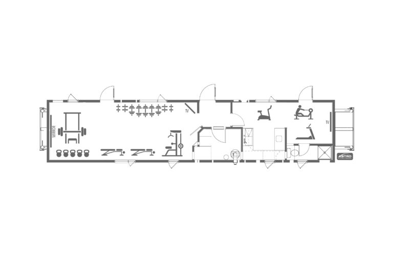Astro Oilfield Rentals, Gym Shack, 12'x56'